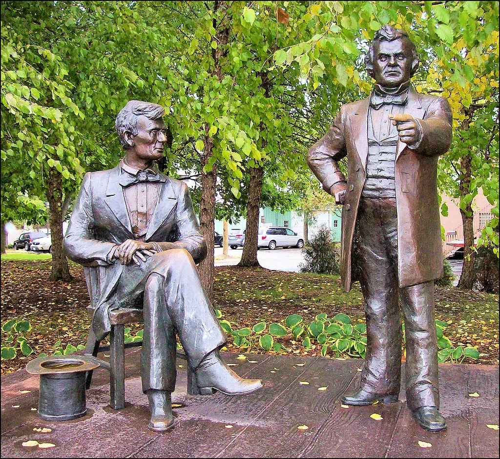 Lincoln statue in Debate Square